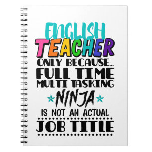 Engels docent alleen omdat fulltime multitasking notitieboek