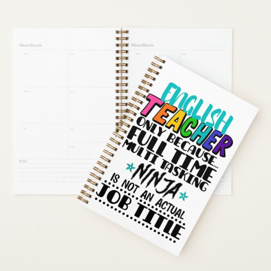 Engels docent alleen omdat fulltime multitasking planner (Display)