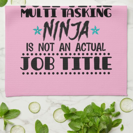 Engels docent alleen omdat fulltime multitasking theedoek (Gevouwen)