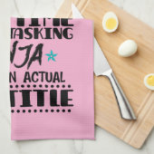 Engels docent alleen omdat fulltime multitasking theedoek (Quarter Fold)