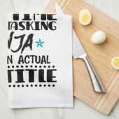 Engels docent alleen omdat fulltime multitasking theedoek (Quarter Fold)