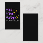 Engels docent-docent-docent visitekaartje (Voorkant / Achterkant)