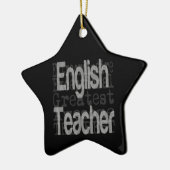 Engels docent extraordinaire keramisch ornament (Links)