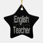 Engels docent extraordinaire keramisch ornament (Achterkant)