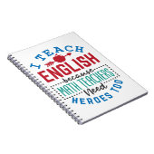 Engels docent I Teach English Quote Appreciation Notitieboek (Rechterzijde)