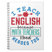 Engels docent I Teach English Quote Appreciation Notitieboek (Voorkant)