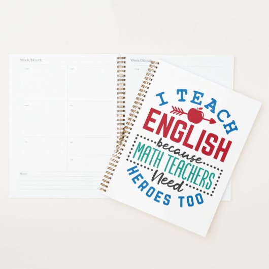 Engels docent I Teach English Quote Appreciation Planner (Display)