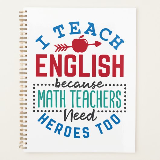 Engels docent I Teach English Quote Appreciation Planner (Voorkant)