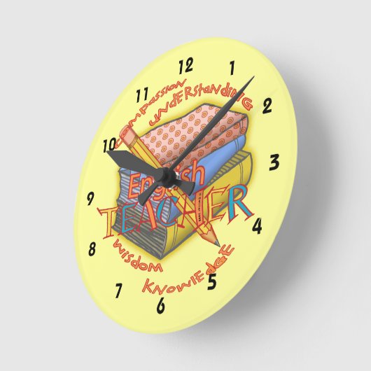 Engels Docent Motto aangepaste klok (Hoek)