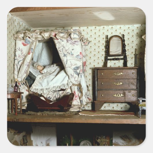 Engels Doll's House Vierkante Sticker (Voorkant)