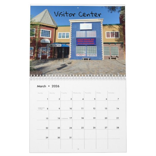 Engels dorp Lake Havasu Kalender (Mar 2026)