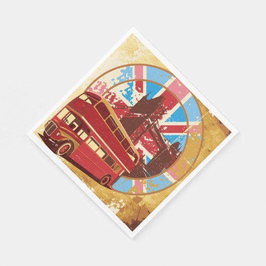 Engels Double Decker Bus Servet (Hoek)