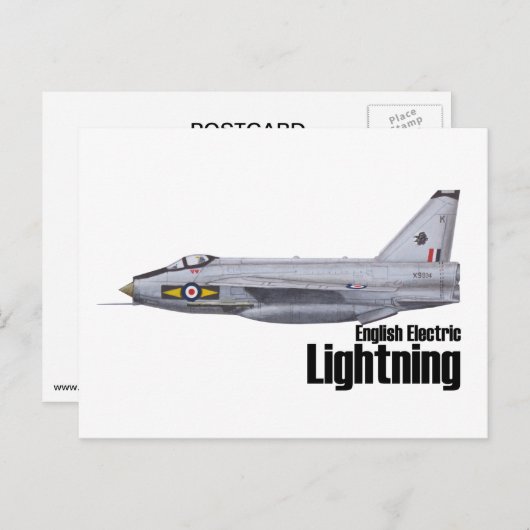 Engels Electric Lightning Briefkaart (Voorkant / Achterkant)