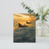 Engels Electric Lightning sunset flight Briefkaart (Staand voorkant)