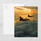 Engels Electric Lightning sunset flight Briefkaart (Voorkant / Achterkant)