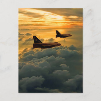 Engels Electric Lightning sunset flight Briefkaart