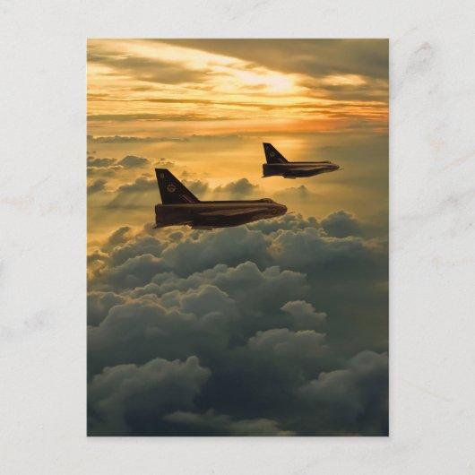 Engels Electric Lightning sunset flight Briefkaart (Voorkant)