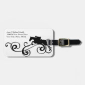 Engels Equestrian Flourish Bagagelabel (Voorkant horizontaal)