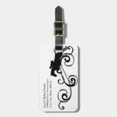Engels Equestrian Flourish Bagagelabel (Voorkant verticaal)