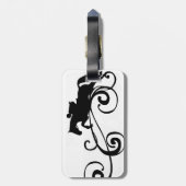 Engels Equestrian Flourish Bagagelabel (Achterkant verticaal)
