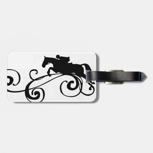Engels Equestrian Flourish Bagagelabel (Achterkant horizontaal)