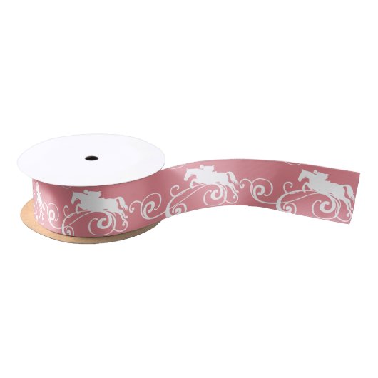 Engels Equestrian Flourish Satijnen Lint (Spoel)