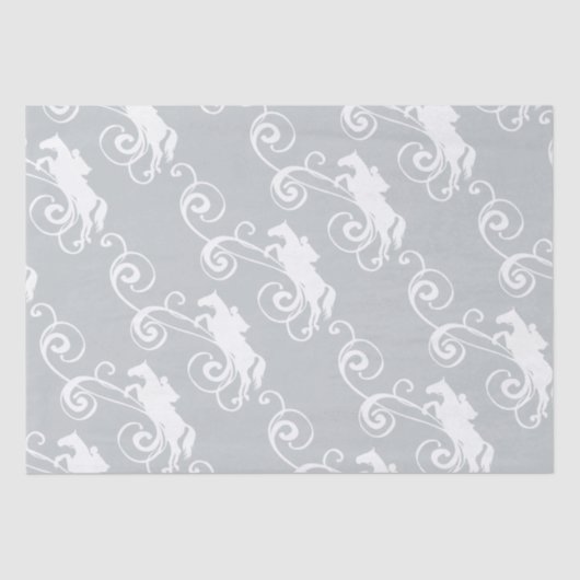 Engels Equestrian Flourish Tissuepapier (Voorkant)