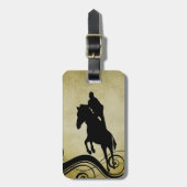 Engels Equestrian  Style Horse Jumping Bagagelabel (Voorkant verticaal)