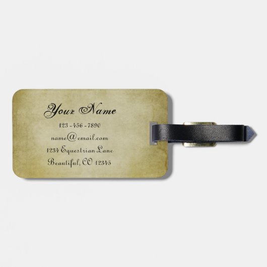 Engels Equestrian  Style Horse Jumping Bagagelabel (Achterkant horizontaal)