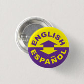 Engels Español - ik spreek Spaans Ronde Button 3,2 Cm (Voorkant /achterkant)