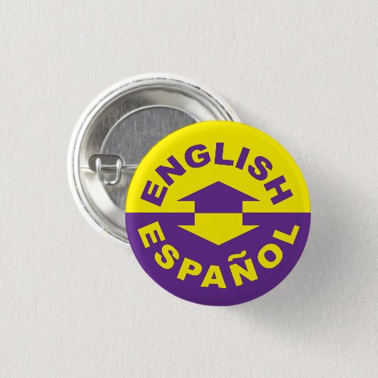 Engels Español - ik spreek Spaans Ronde Button 3,2 Cm (Voorkant /achterkant)