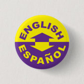 Engels Español - ik spreek Spaans Ronde Button 3,2 Cm (Voorkant)
