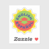 Engels Español voor tweetalige vertaler Spaans Sticker (Vel)