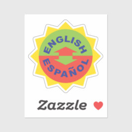 Engels Español voor tweetalige vertaler Spaans Sticker
