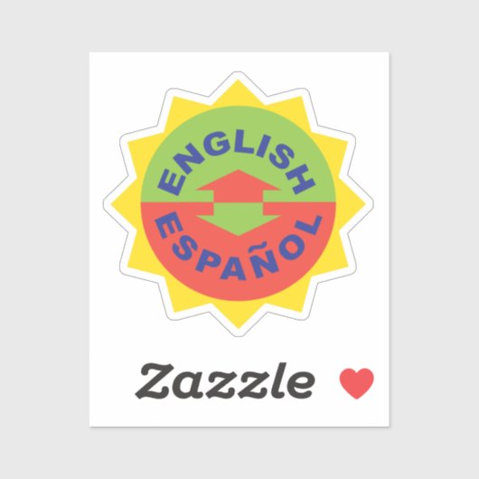 Engels Español voor tweetalige vertaler Spaans Sticker (Vel)
