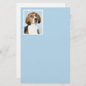 Engels filtreerschilderij - Kute Original Dog Art Briefpapier (Voorkant / Achterkant)