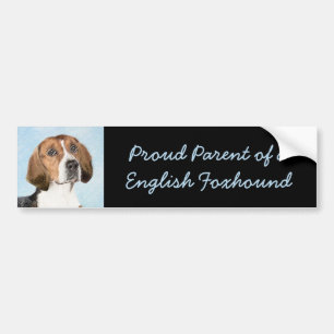 Engels filtreerschilderij - Kute Original Dog Art Bumpersticker