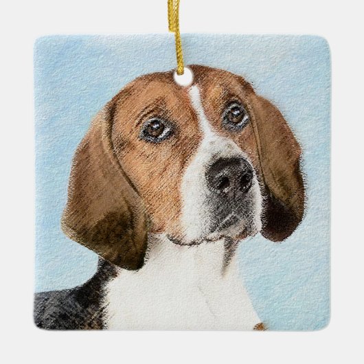 Engels filtreerschilderij - Kute Original Dog Art Keramisch Ornament (Voorkant)