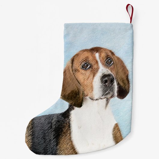 Engels filtreerschilderij - Kute Original Dog Art Kleine Kerstsok (Achterkant)