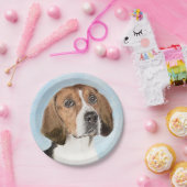 Engels filtreerschilderij - Kute Original Dog Art Papieren Bordje (Feest)