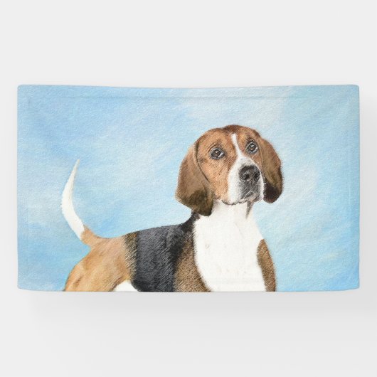 Engels filtreerschilderij - Kute Original Dog Art Spandoek (Horizontaal)