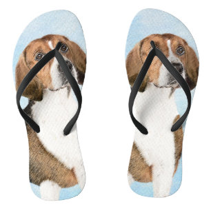Engels filtreerschilderij - Kute Original Dog Art Teenslippers