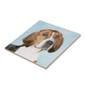 Engels filtreerschilderij - Kute Original Dog Art Tegeltje (Zijkant)