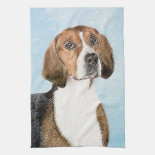 Engels filtreerschilderij - Kute Original Dog Art Theedoek