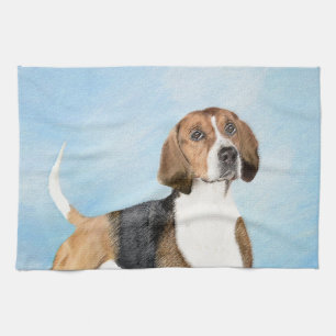 Engels filtreerschilderij - Kute Original Dog Art Theedoek