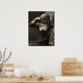 Engels Fisherman Nautical Antiek Beard Poster (Keuken)