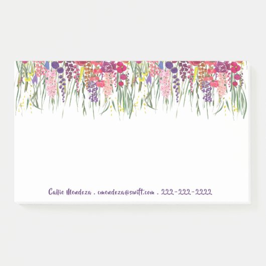  Engels Floral Garden Illustration Post-it® Notes (Voorkant)