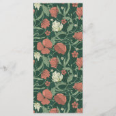  Engels Floral Pattern Wedding Menu (Achterkant)