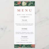  Engels Floral Pattern Wedding Menu (Voorkant)