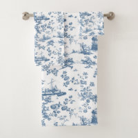 Engels Floral Toile de Jouy-Blue